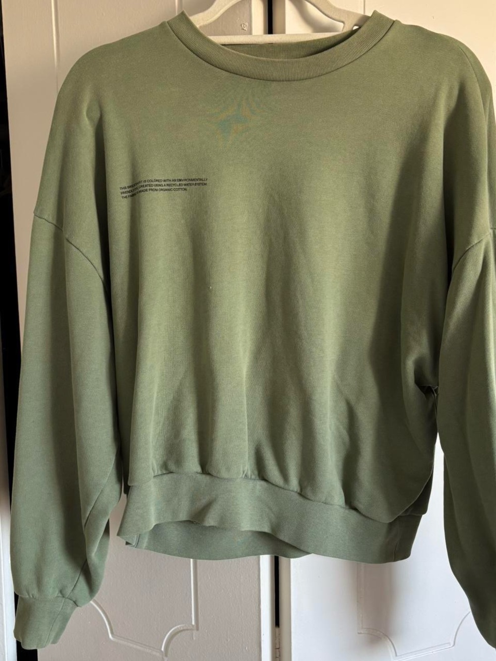 Pangaia Olive Crewneck Sweatshirt